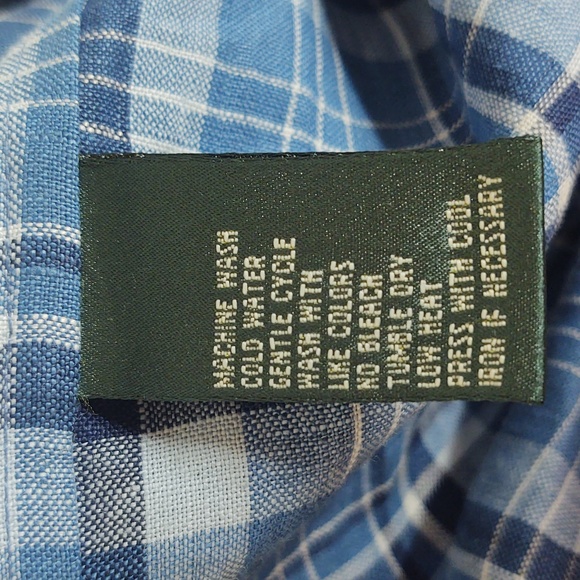 Ralph Lauren💙Dorchst Blue Plaid Linen Shirt, Medium 🆕 - Picture 11 of 15